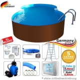 6,25 x 3,60 x 1,25 m Achtform-Swimmingpool Set Achtform-Pool