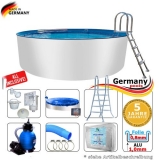 Aluwand Pool 600 x 125 Alupool Komplettset Aluminium-Pool