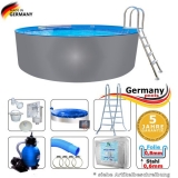 Pool aus Edelstahl 200 x 125 cm Edelstahlpool Komplettset