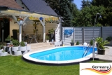 Ovalpool Palisander 600 x 320 x 120 cm