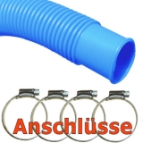 Ovalbecken Anthrazit 8,7 x 4,0 x 1,25 m Komplettset