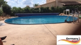 Aluwand Pool 500 x 125 Alupool Komplettset Aluminium-Pool